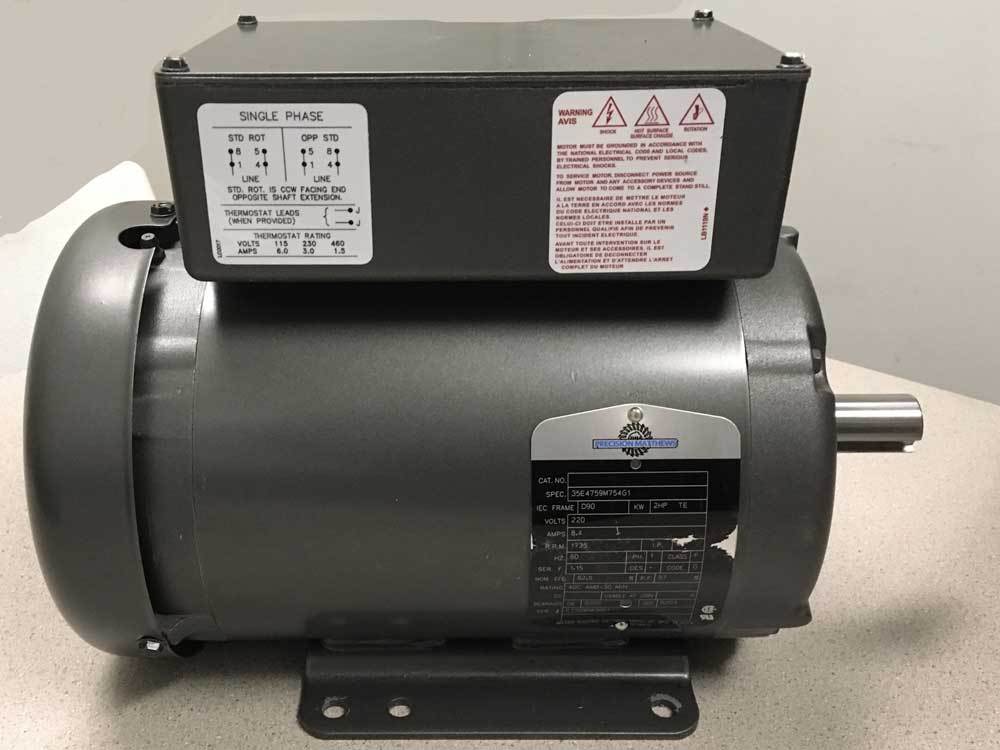 BALDOR 2 HP SINGLE PHASE REPLACEMENT LATHE MOTOR METRIC IEC 90S 90L MADE IN USA!