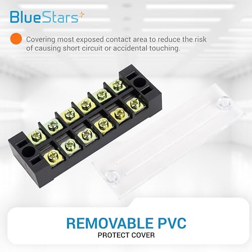 5 Packs 6 Positions Terminal Strip Blocks 600V 25A with Cover and 5 Packs 400…