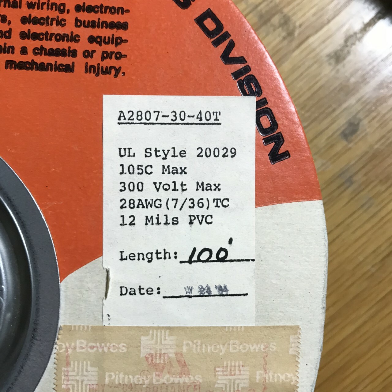 5 feet PHALO rainbow colored flat ribbon cable,40 conductors,P/N A2807-30-40T,