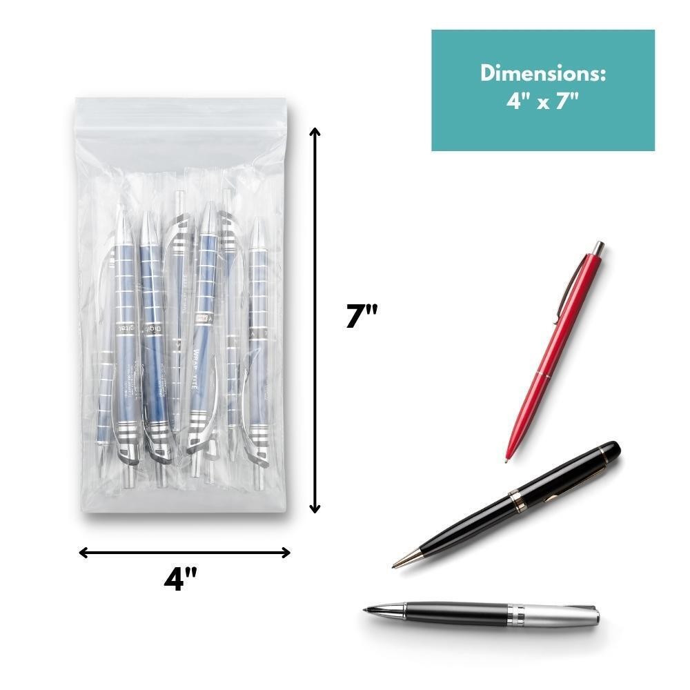 4000 Pcs 4″ x 7″ Zipper Bags Clear 2 Mil Reclosable Self Seal Packaging Polybag