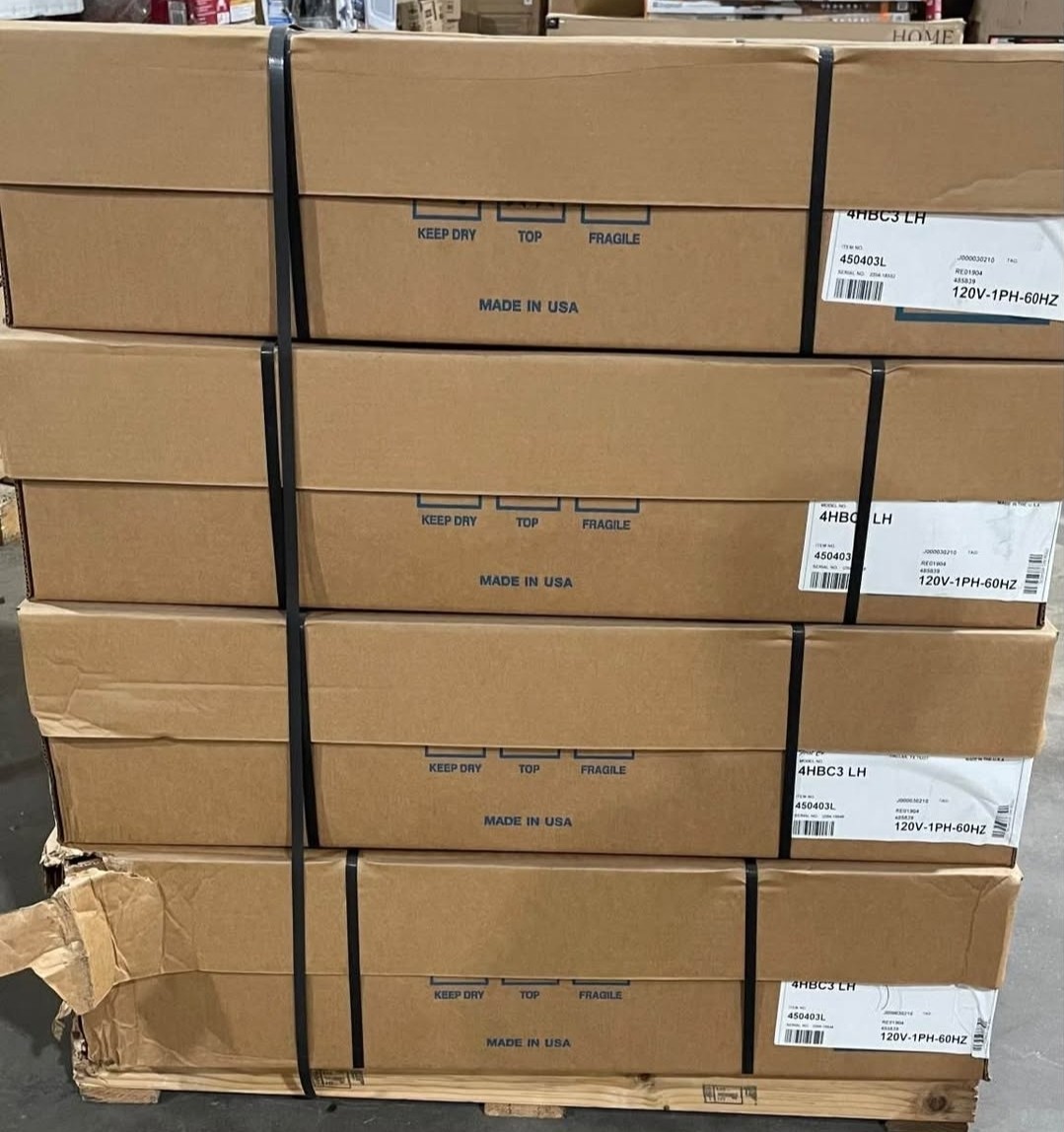 First Co 4HBC 400 CFM Fan Coil 2-Pipe 3 Row Chilled Water PSC Motor LH Brand New