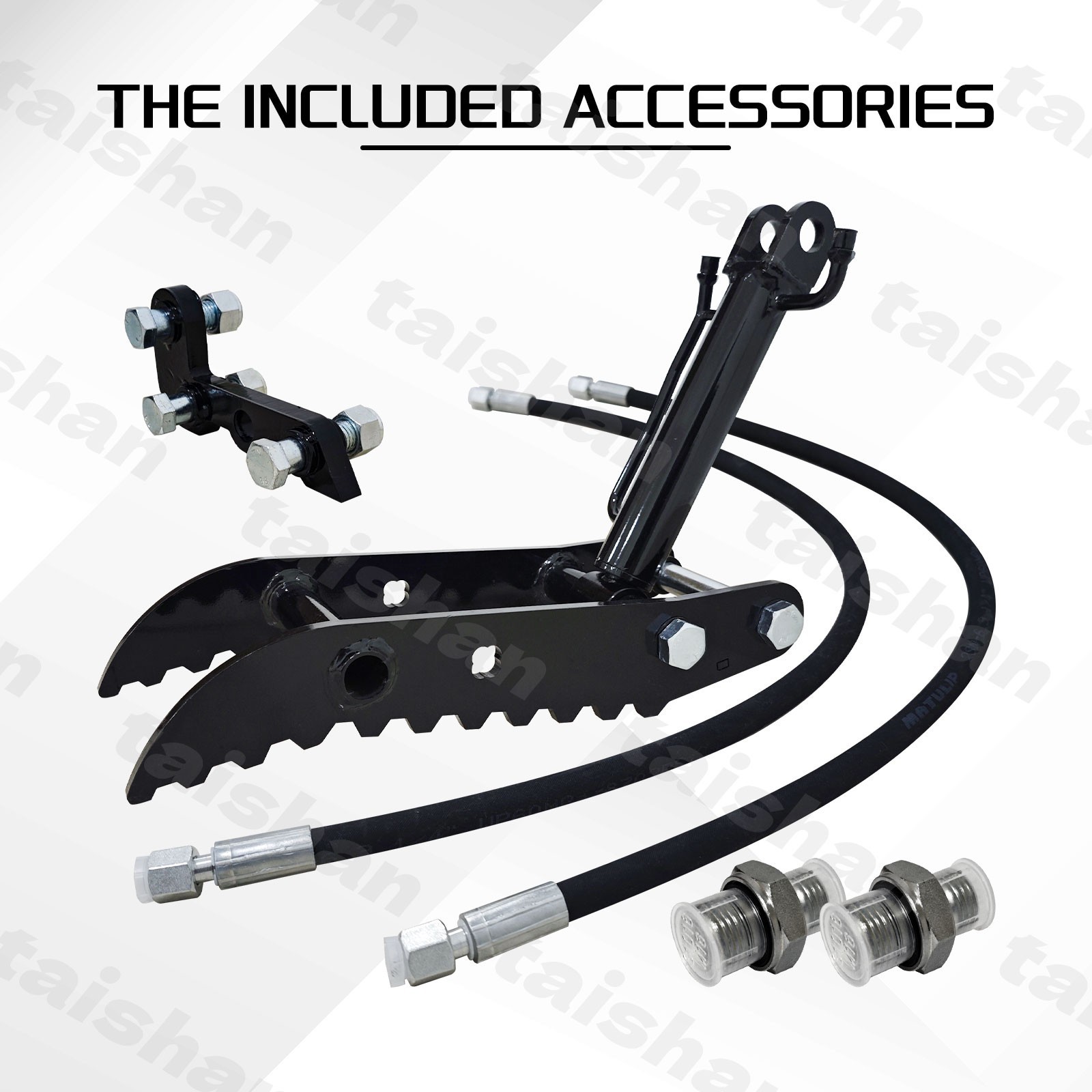 L-Shaped Bracket Hydraulic Thumb Clip For Mini Excavators Attachments 3-Holes