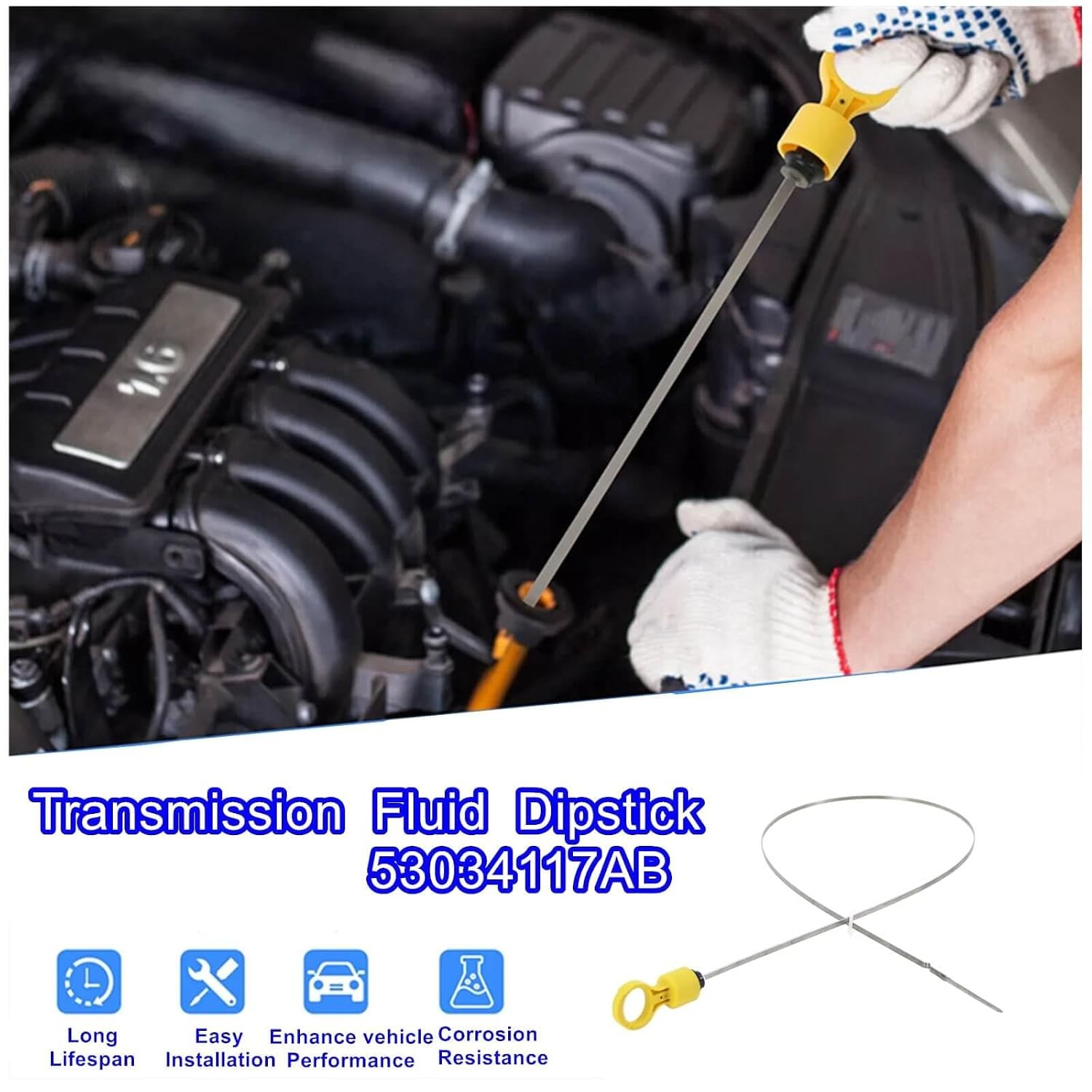 Transmission Fluid Dipstick, Compatible with 2500 3500 6.7L 68RFE 2007-2022, Tra