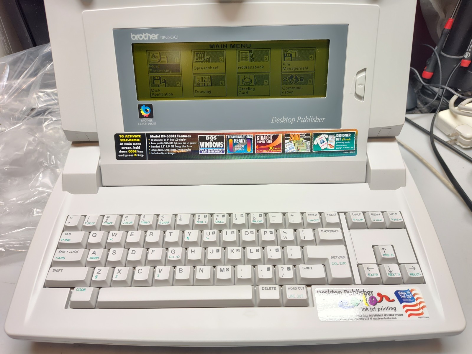 BNIB MINT BROTHER DP-530CJ Desktop Publisher NEVER USED, FULL SET