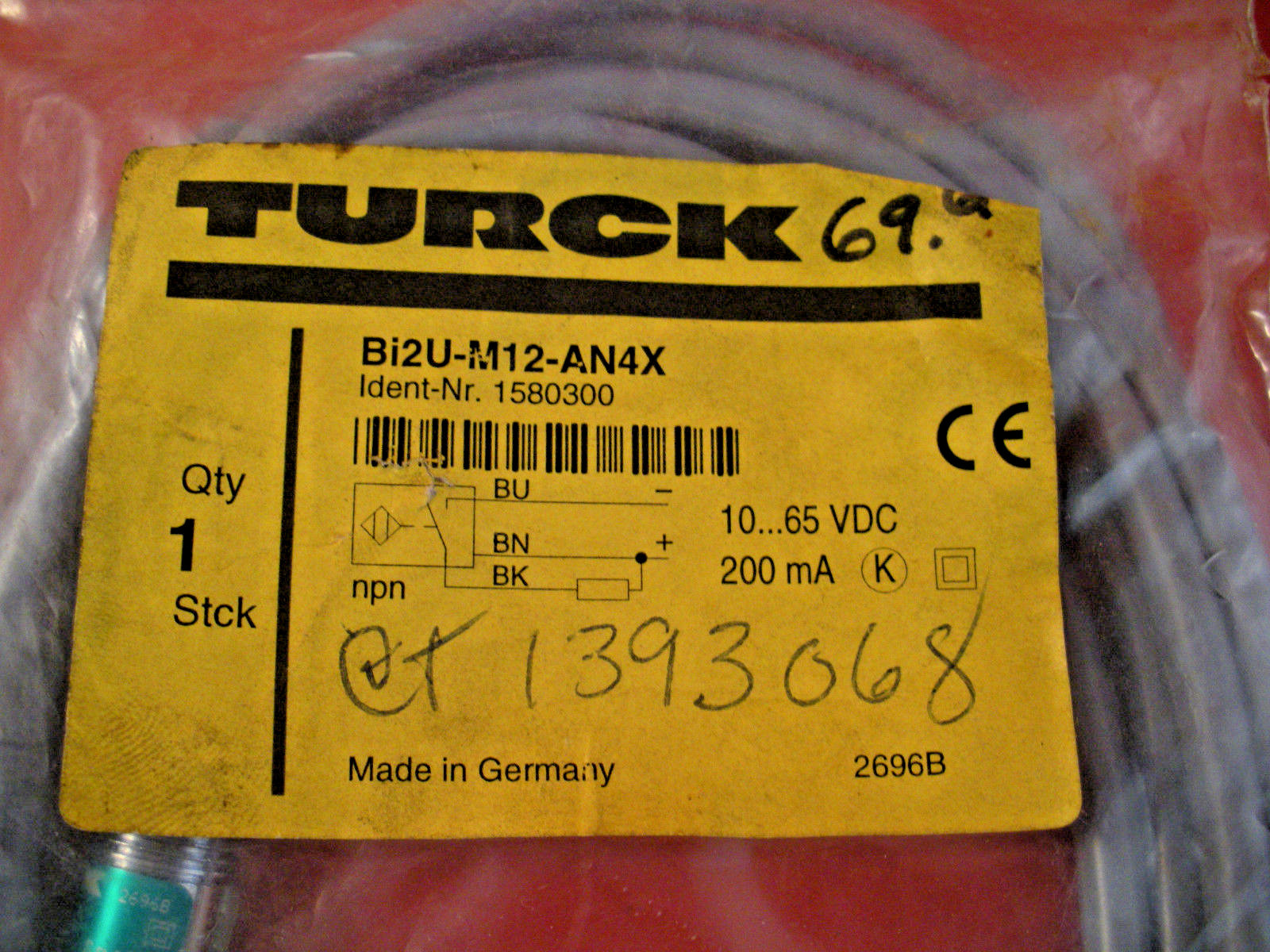 Turck Bi2U-M12-AN4X Proximity Sensor Switch 1580300 10-65vdc Sn 2mm Bi2UM12AN4X
