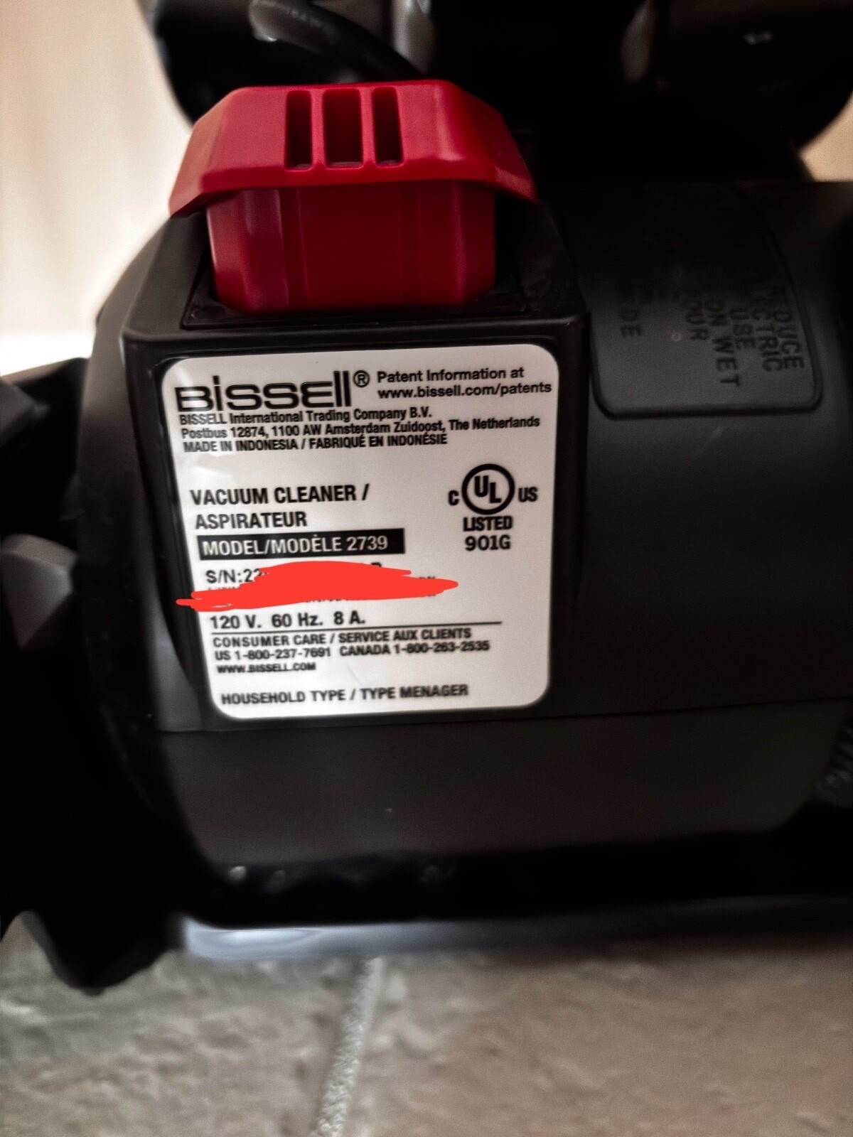 Bissell Powerforce Cleanview Bagless Washable Premotor Filter #1608225, Black