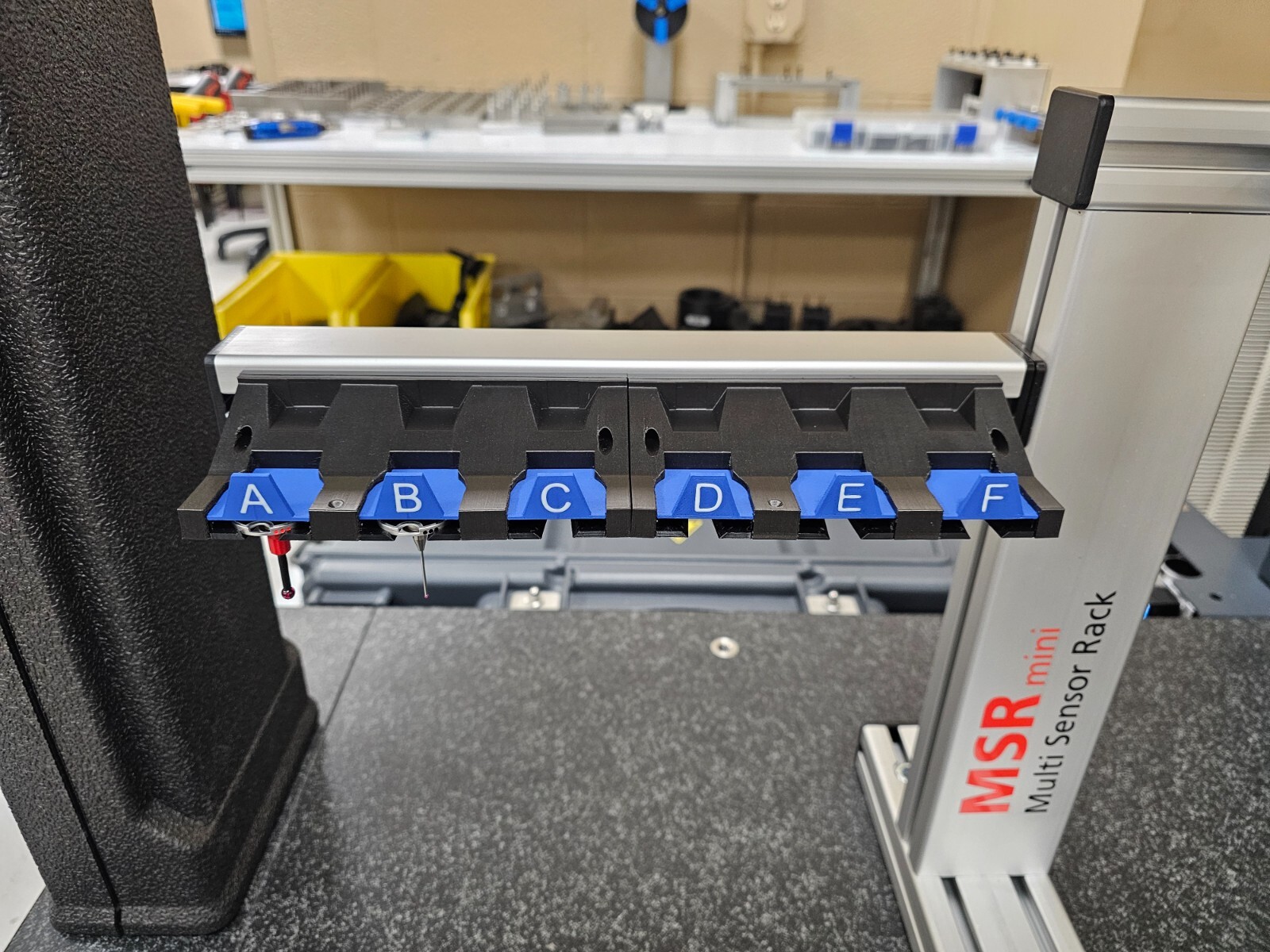 Improved 3 Stylus rack for Zeiss CMM VAST XXT TL1, TL2/TL4, TL3 adapter plates.