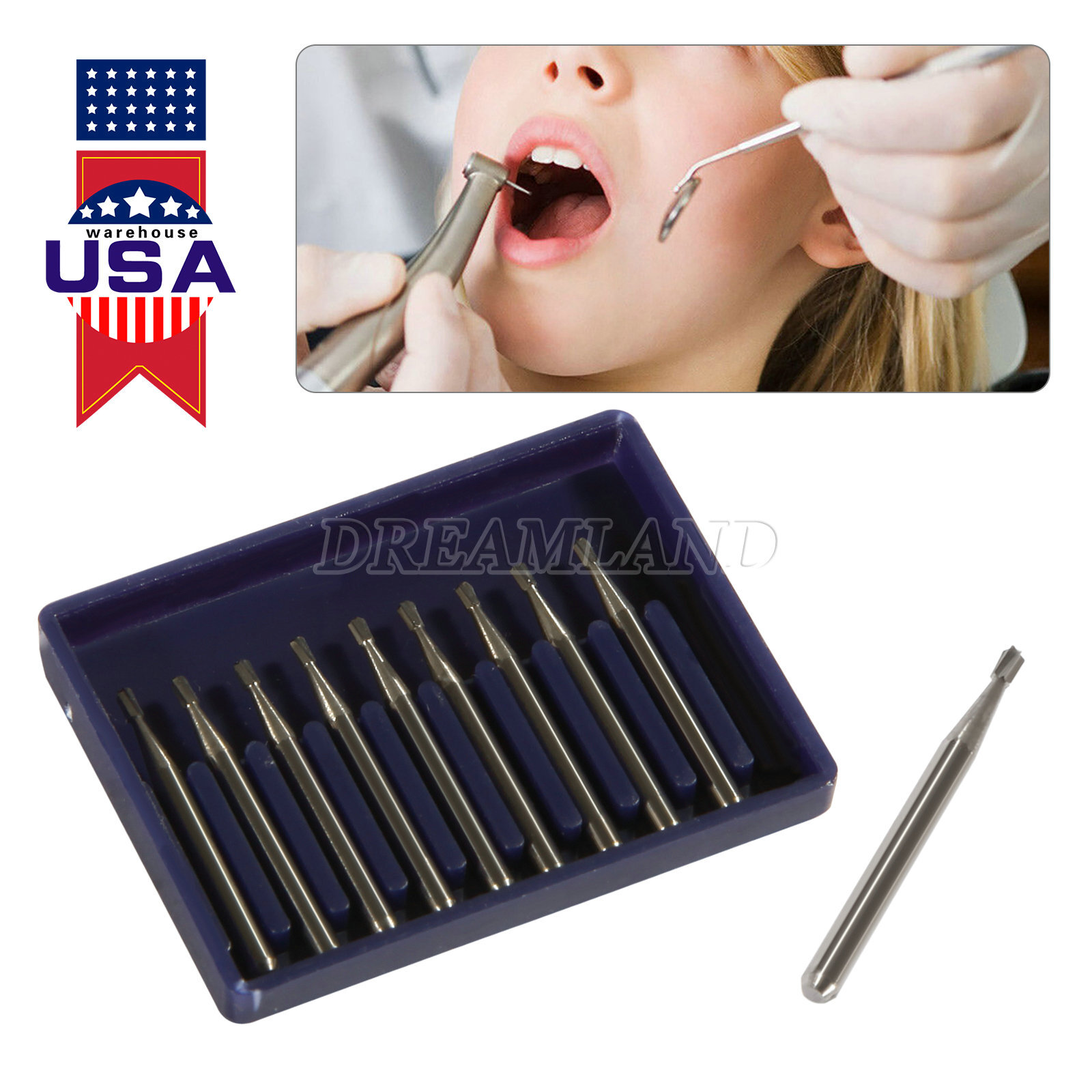 Dental Midwest FG 330 Regular Shank Pear Shaped Carbide Burs 100/Pk