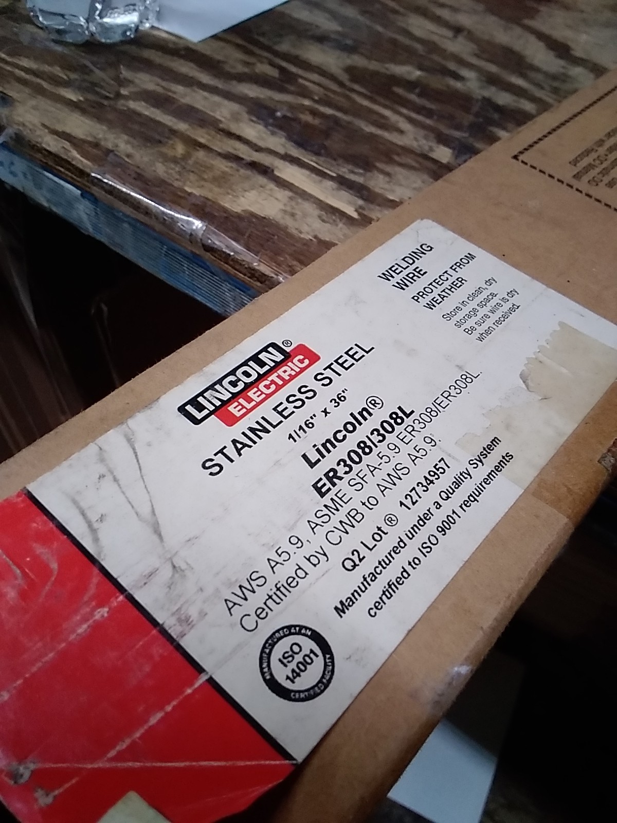 Stainless Steel ER308L ER308 308L TIG Welding Wire 1/16″ x 36 30lbs total weigh