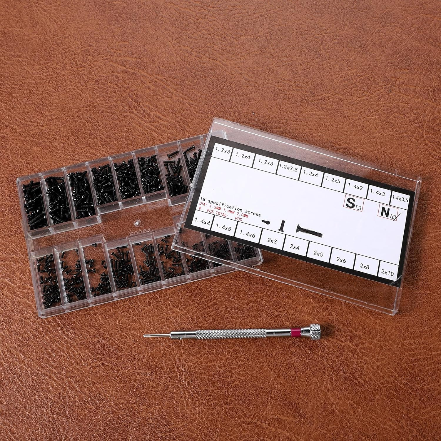 500 Pcs Extra Small Screws Tiny Screw Assortment Kit M1.2/M1.4/M2.0 Micro Rep…