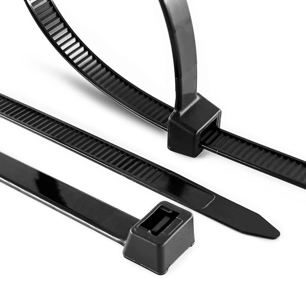 1000-Pack Premium 8″ Inch Black Nylon Zip Ties, 60 lbs, UV Resistant Cable Ties