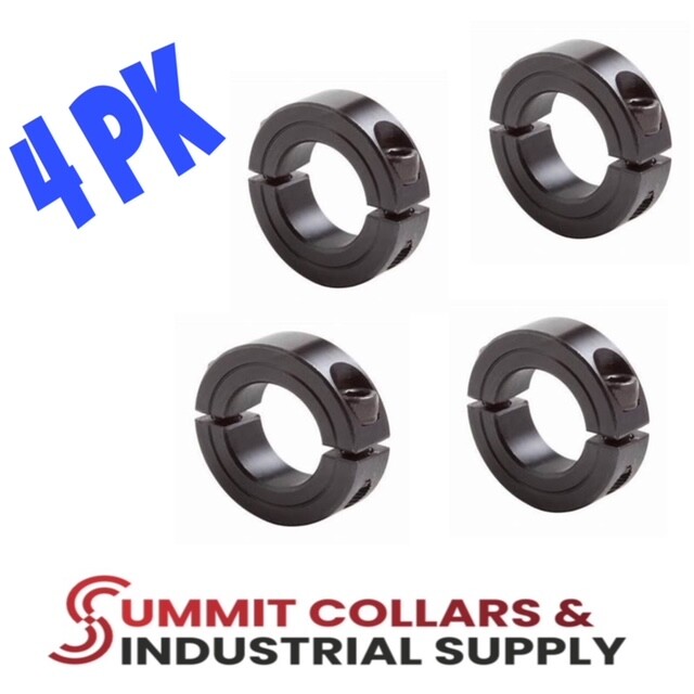 1-5/8” DOUBLE SPLIT STEEL NEW CLAMPING SHAFT COLLAR BLACK OXIDE Free Ship (4PCS)