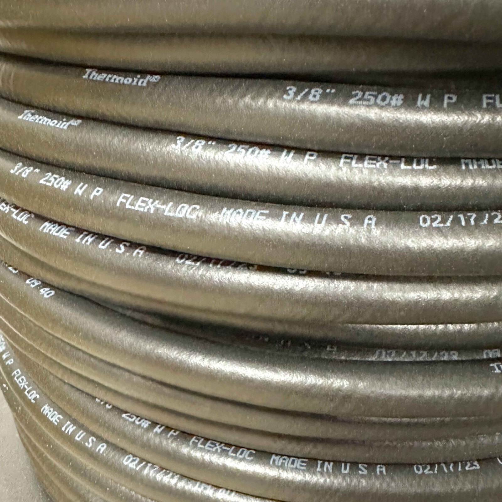 Thermoid FLEX-LOC 3/8″ID 250PSI Black Push-On Air Hose 700FT
