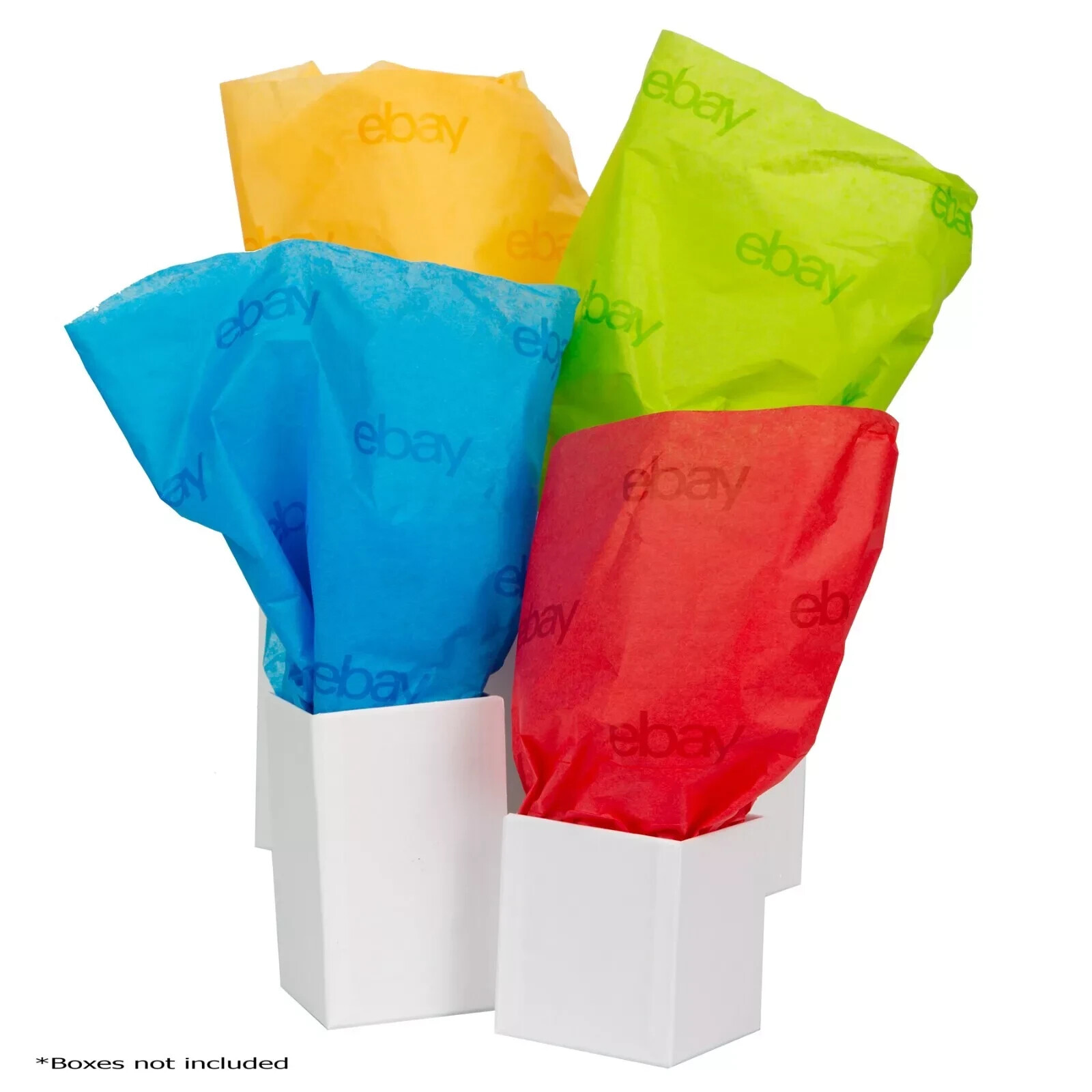 25 New EBAY Tissue Paper – Red, Blue, yellow and Green 20″ x 30″ sheets