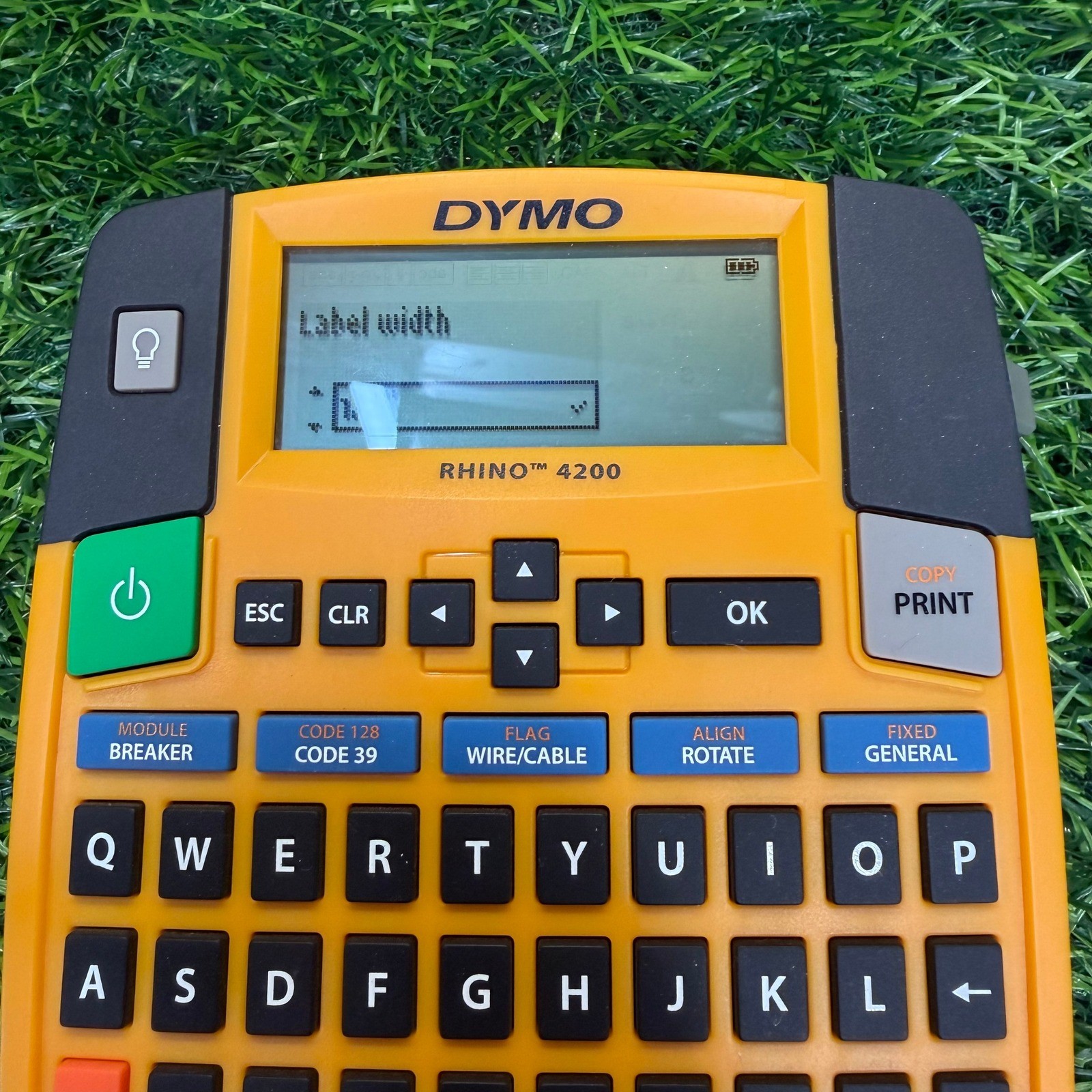 Dymo Rhino 4200 Label Maker Industrial Handheld Orange Black Thermal Printer