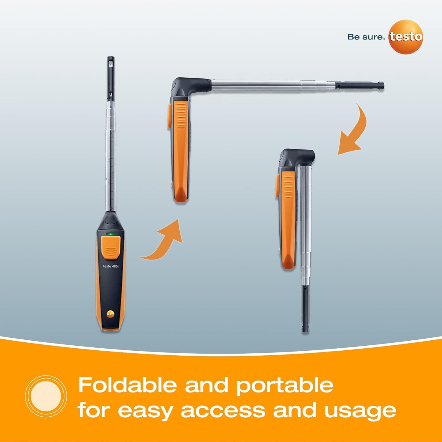 Testo 405i Wireless Hot-wire Anemometer for air velocity, in-duct airflow