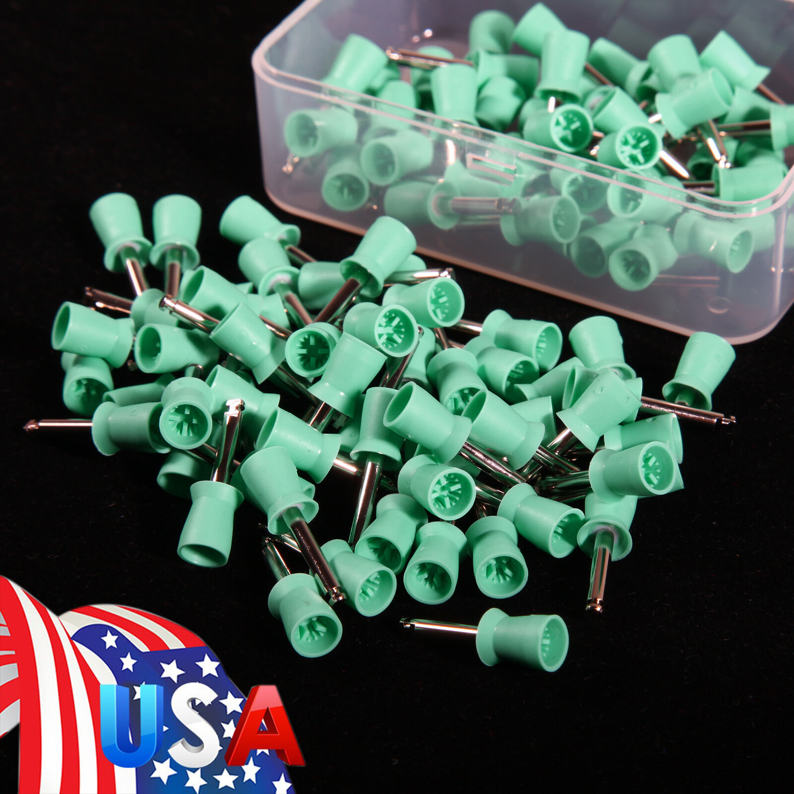 100-1000pcs Dental Rubber Polishing Prophylaxis Cups Brushes Prophy Polisher CUP