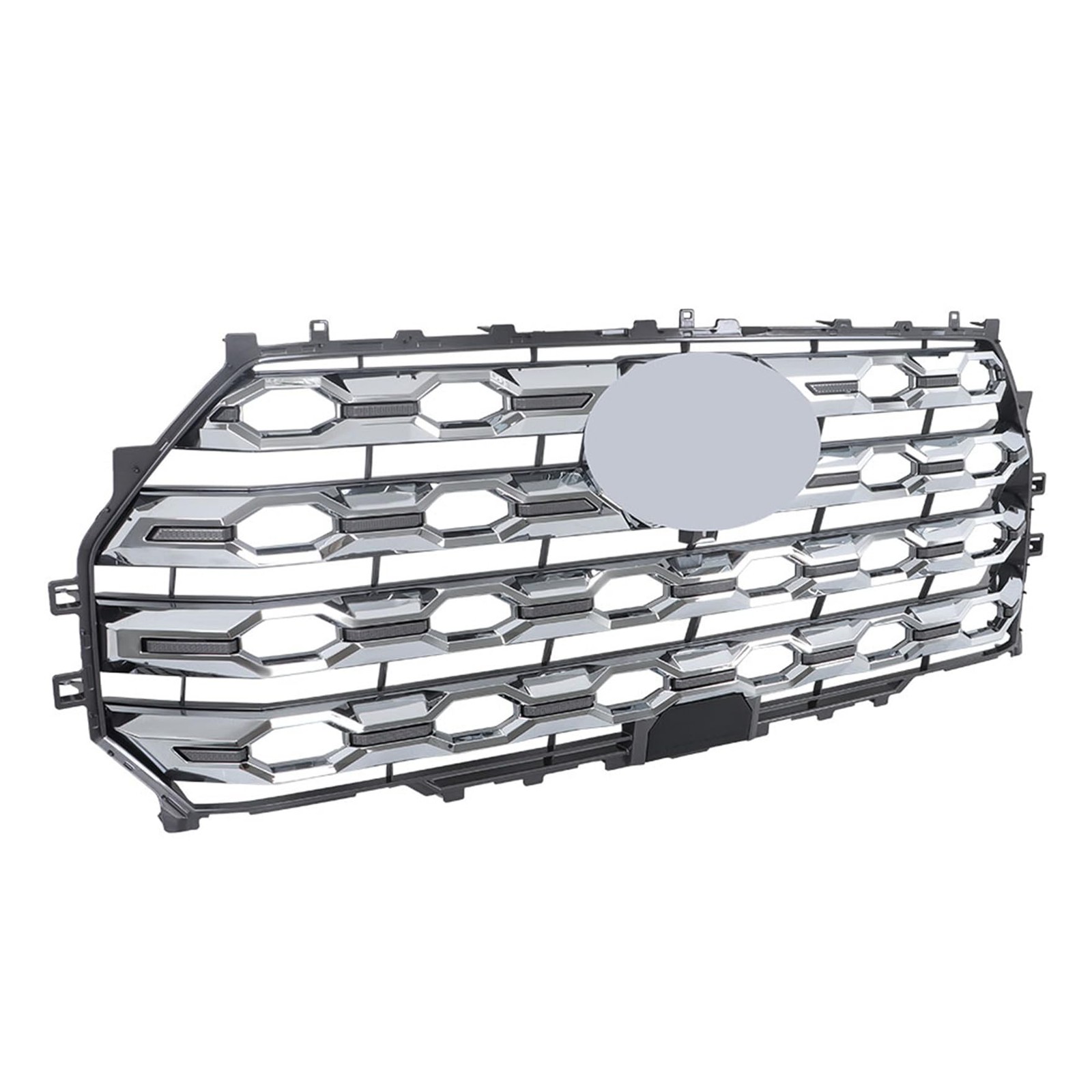 Front Bumper Grille Satin Aluminum Honeycomb Chrome Grill Tundra 2022 2023