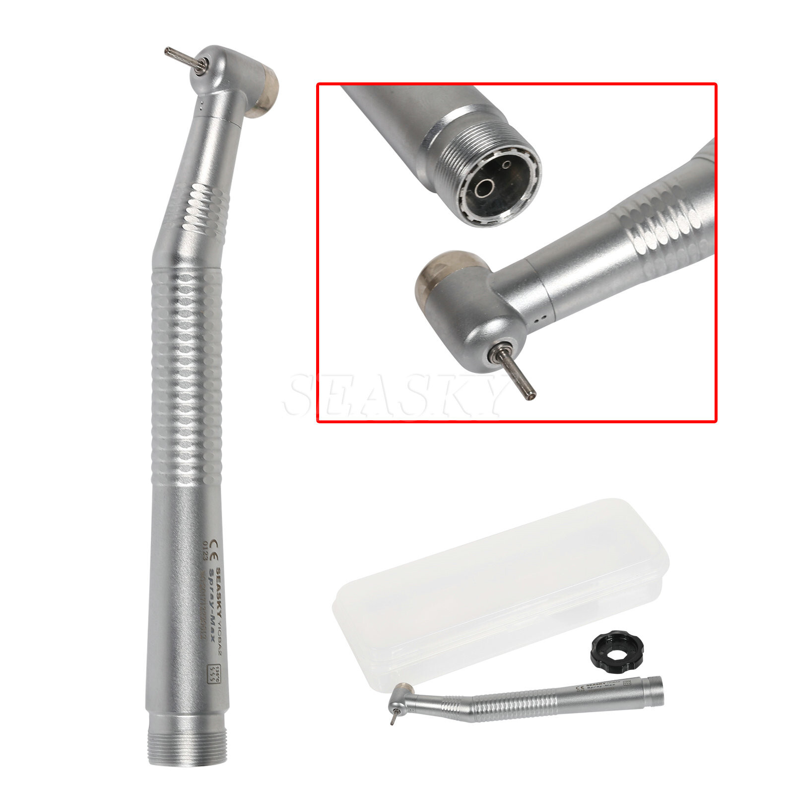 5x NSK Style Dental High Speed Handpiece Push Button head 2 Holes SEASKY Y1BA2