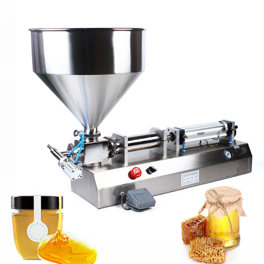 100-1000ml Paste Liquid Piston Filler Heating Filling Machine Single Nozzle 110V