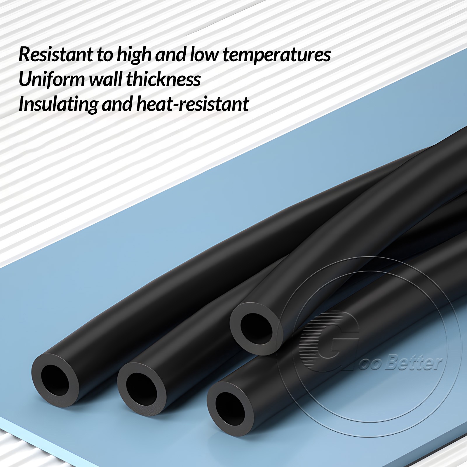 PTFE Tube Tubing Pipe ID 0.3-10mm OD 0.6-12.7mm High Temp Resistance Black
