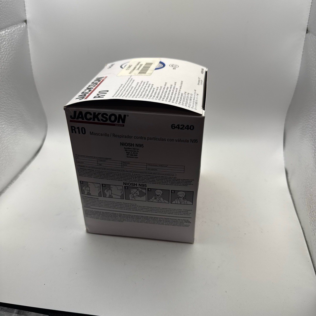 JACKSON SAFETY R10 N95 Respirator 10 Pack 64240 NIOSH Certified Disposable