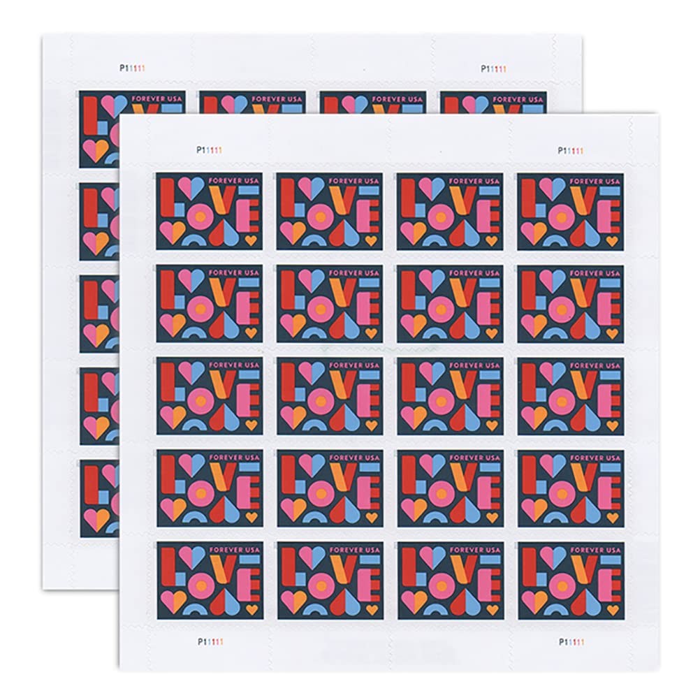 United States Postal Service Love Stamps 2 Sheets Of 20 Us Postal First Class