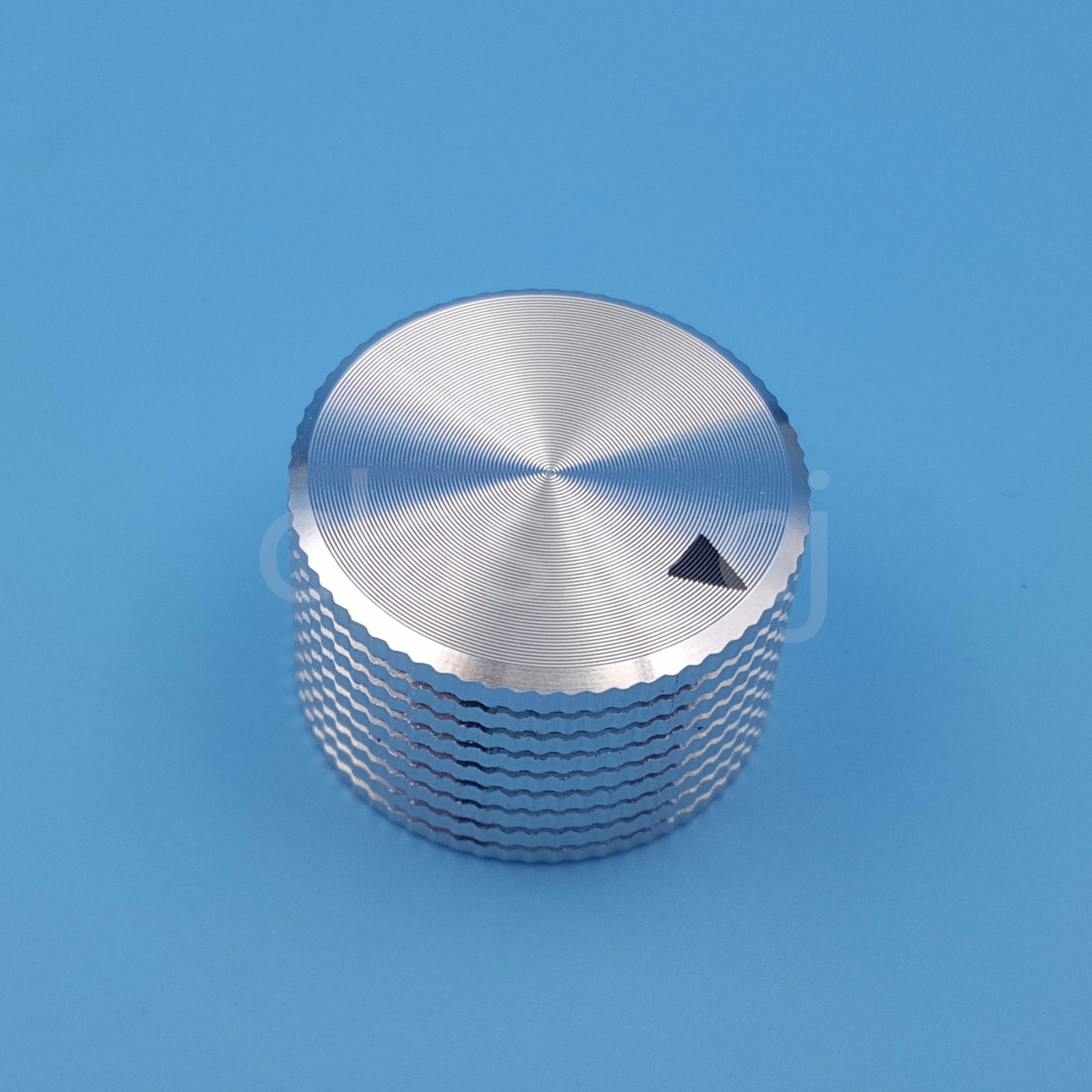 Silver Aluminum 25 x 15.5mm Volume Potentiometer 6.4mm 1/4” Audio Rotary Knob