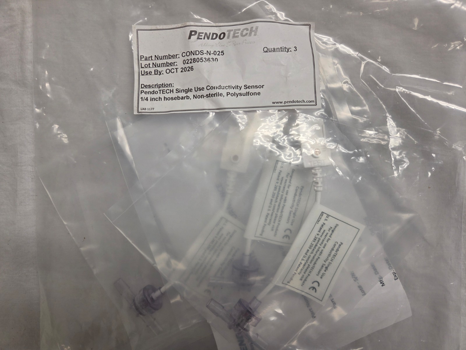 PendoTECH Single Use Conductivity Sensor CONDS-N-025