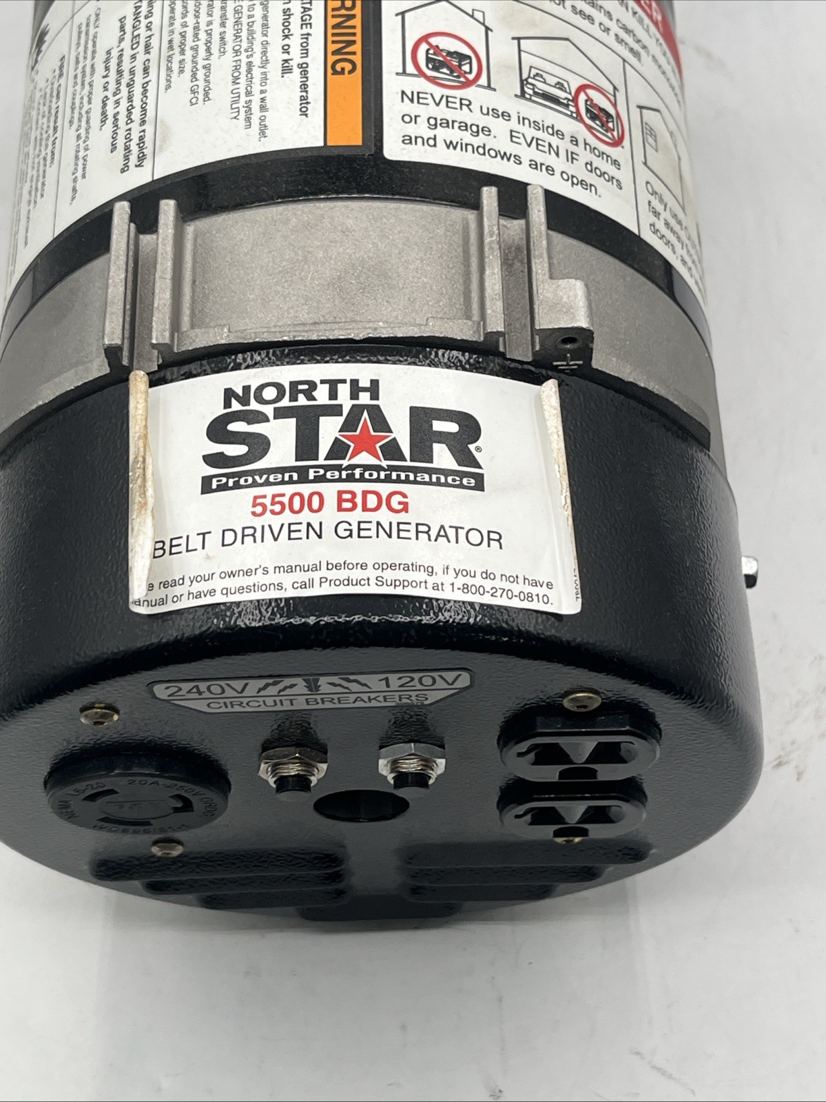NorthStar Belt Driven Generator Head, 5,500 Surge Watts, 5,000 Rated Watts, 11