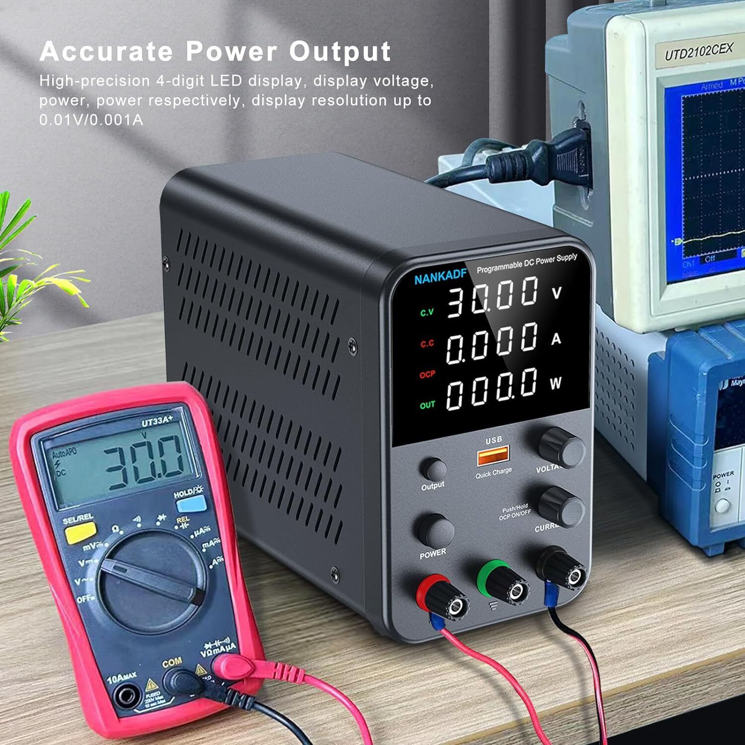 Adjustable 0-30/60/120V 0-2/3/5/10A Lab DC Power Supply Variable Bench Switching