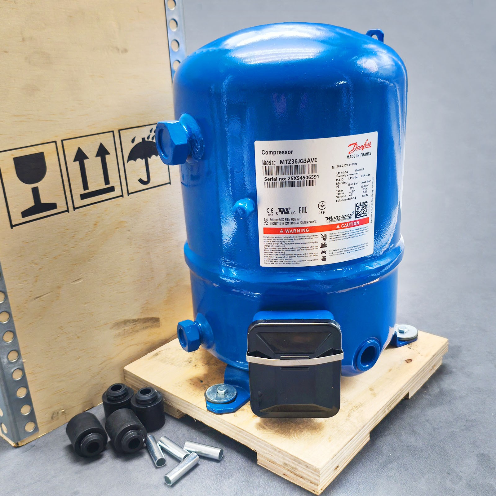 MBP Reciprocating Refrigeration Com for Danfoss MTZ36JG3AVE 3HP R404 R407 R134