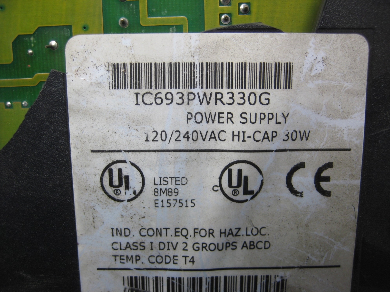GE FANUC IC693PWR330G POWER SUPPLY (AS PICTURED) UNMP