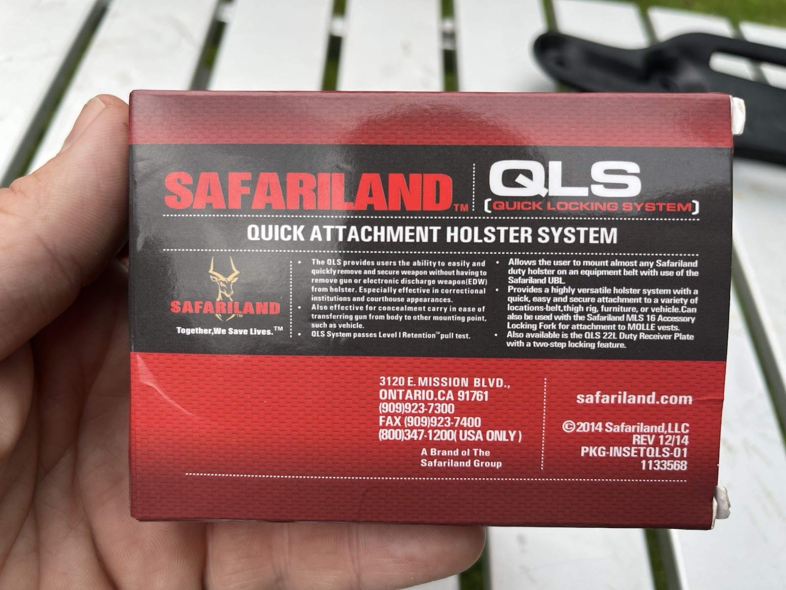 Safariland QLS Quick Locking System Kit Quick Kit1-2 w/ 2.25” Mid Ride Belt Loop