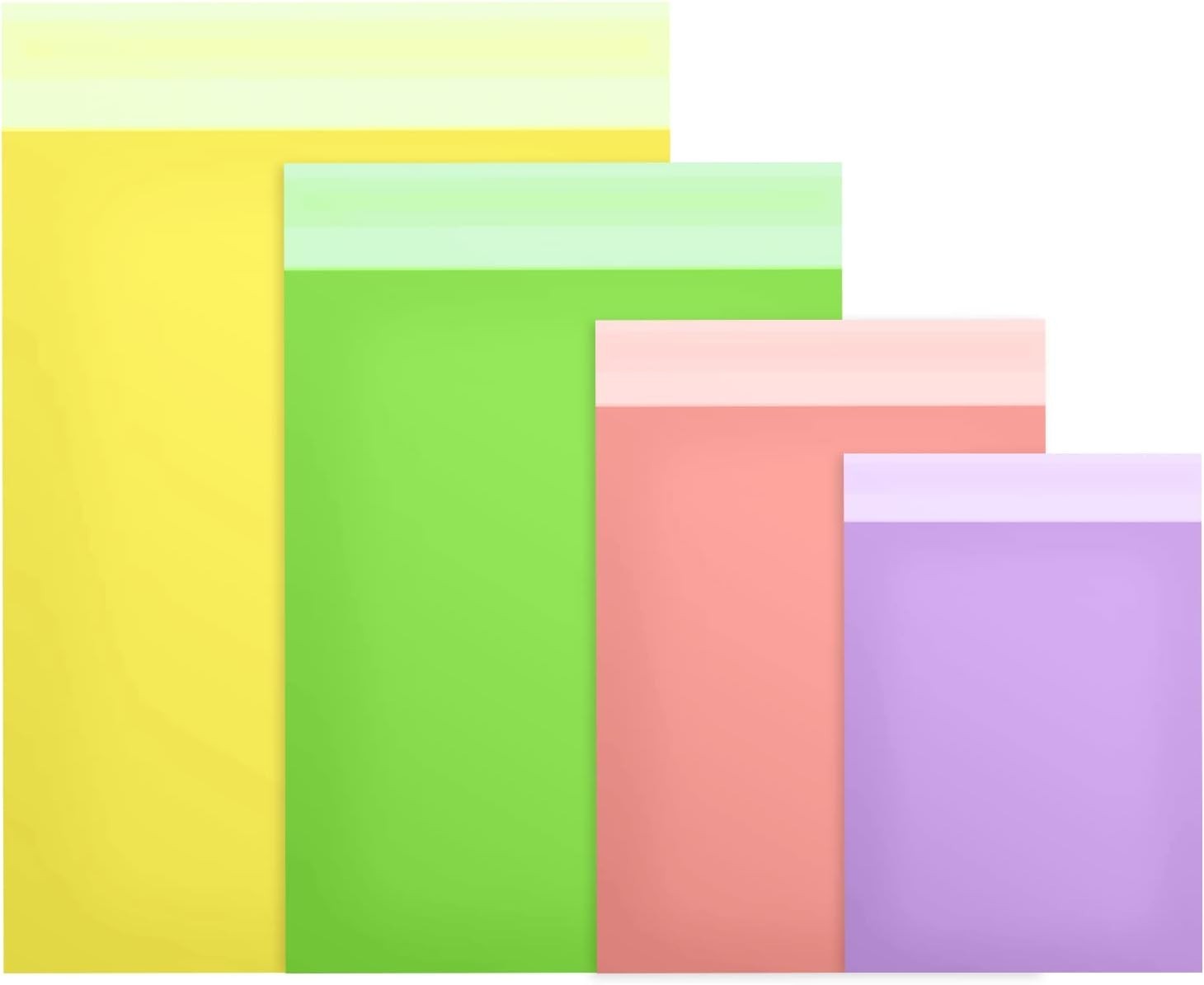 120 Mixed Color Shipping Bags – 4 Size Poly Mailer Set for E-Commerce and More