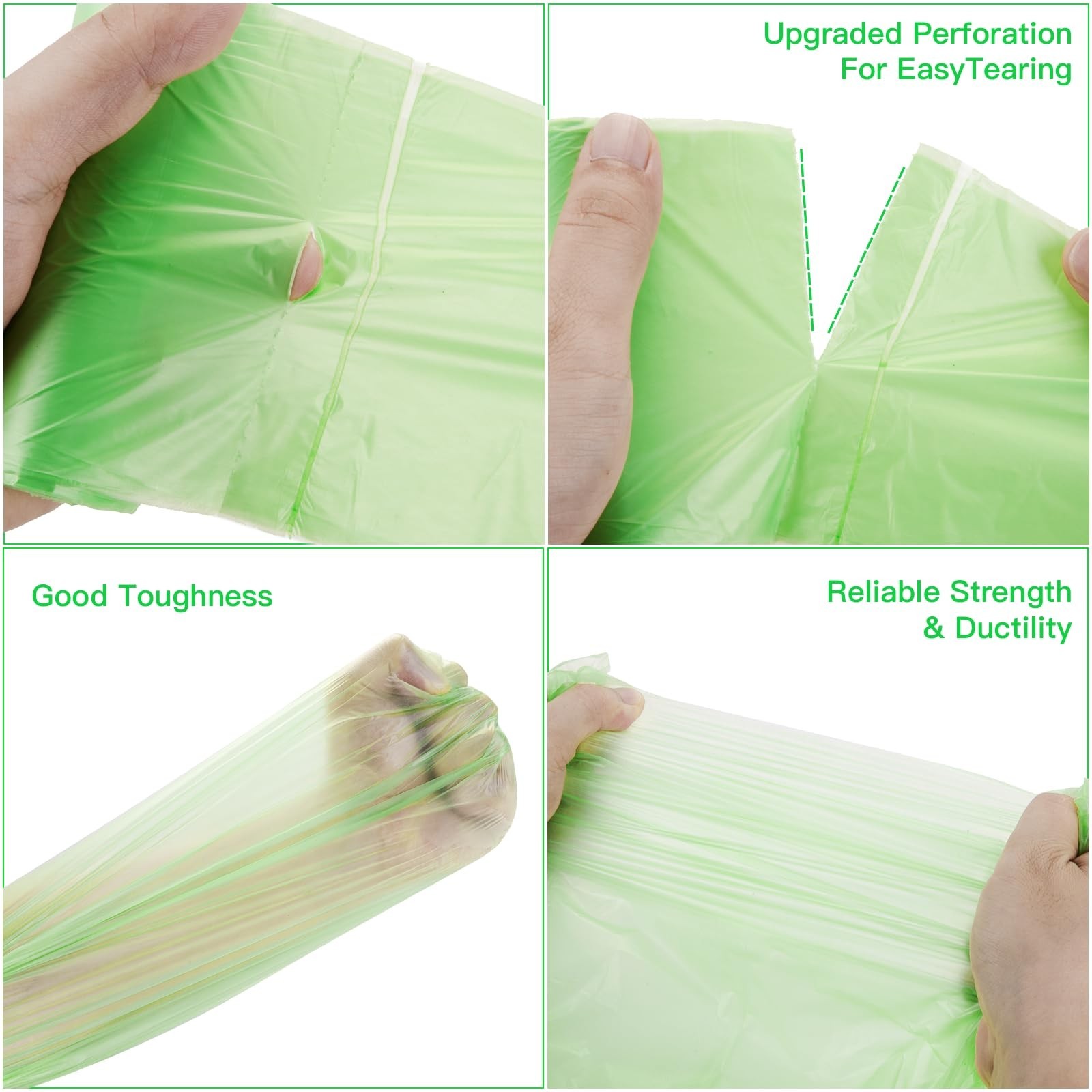 Compostable Trash Bags 2.6 Gallon – Unscented Biodegradable Small Garbage Bag…