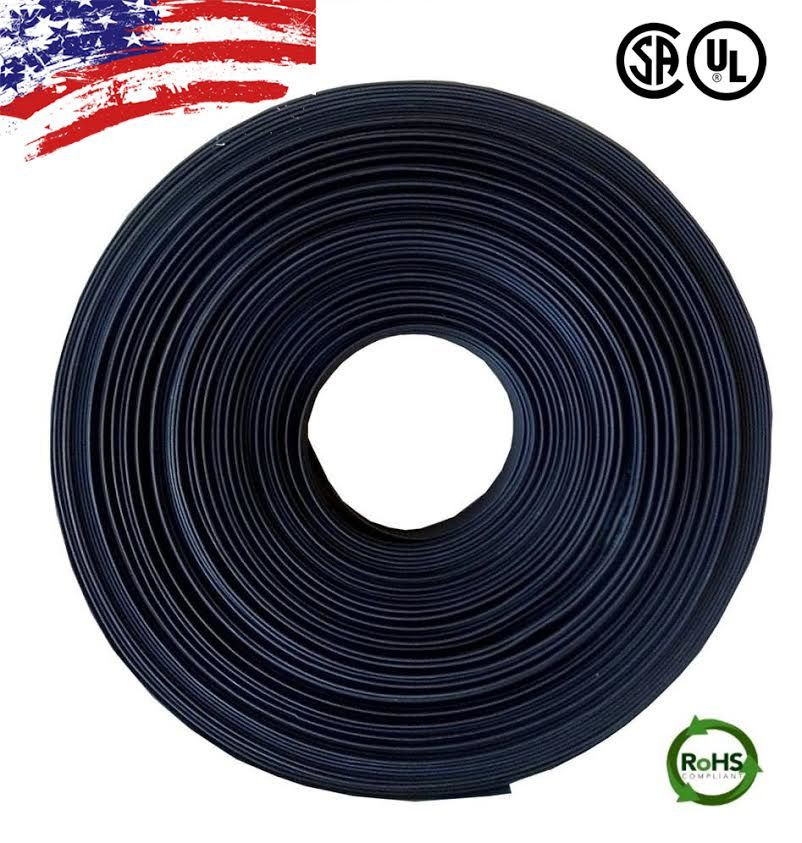 100 FT. 100 Feet BLACK 3/16″ 5mm Polyolefin 2:1 Heat Shrink Tubing Tube Cable UL