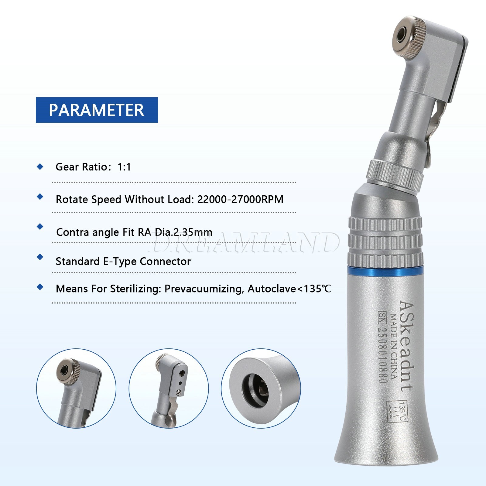10x NSK Style Dental Slow Low Speed Contra Angle Handpiece Latch type E-Type u