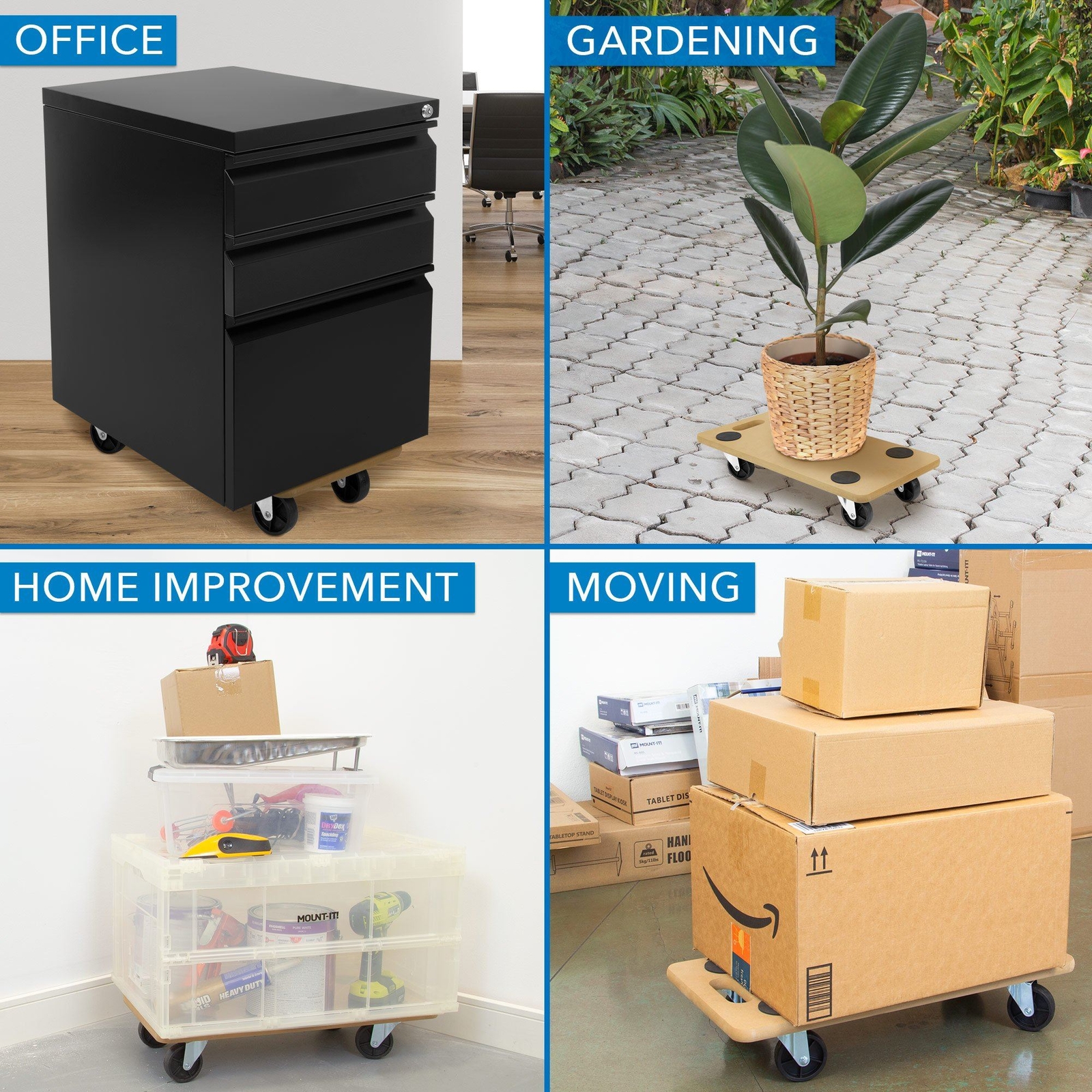 Mount-It! Furniture Moving Cart Dolly | 220 LB Capacity