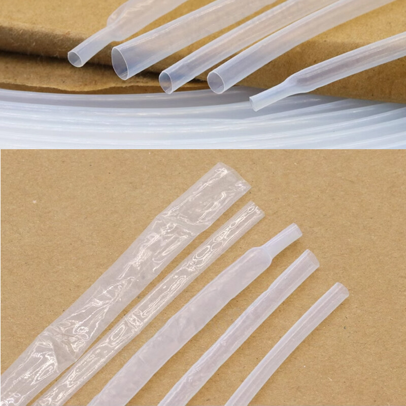 1.7:1 PTFE FEP 600V Transparent Heat Shrinkable Shrink Tube One Meter Dia 0.5-40