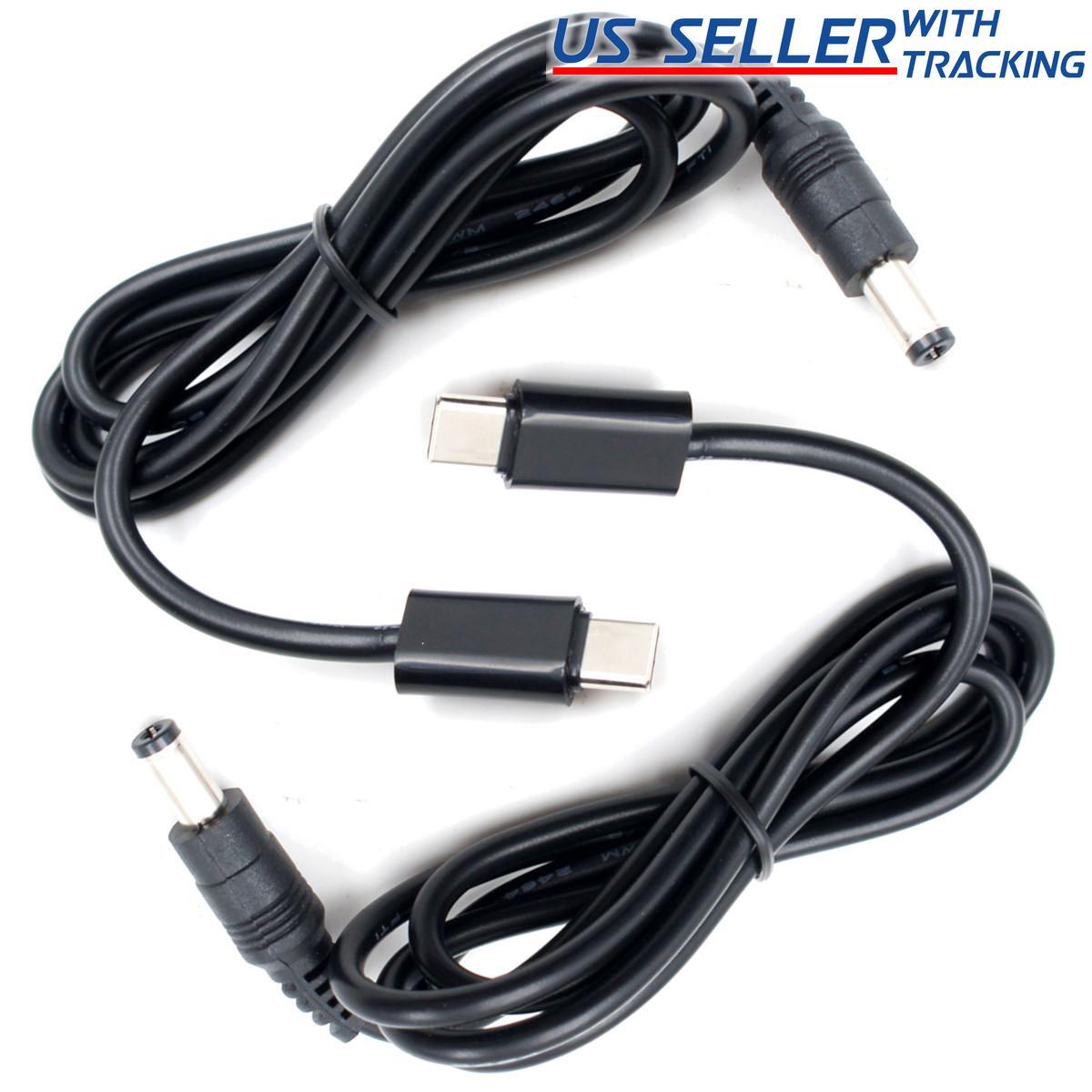 2pcs USB C Type-C 9V 12V 15V 20V PD Trigger 3ft Power Cable 5A DC 5.5 x 2.1mm