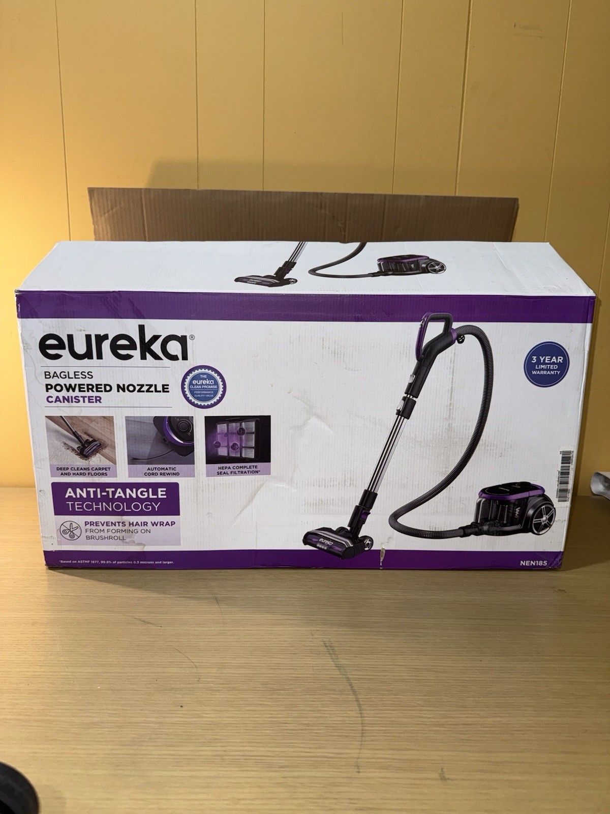 Eureka Canister Vacuum Cleaner Power Nozzle Bagless HEPA Multi-Surface Blac