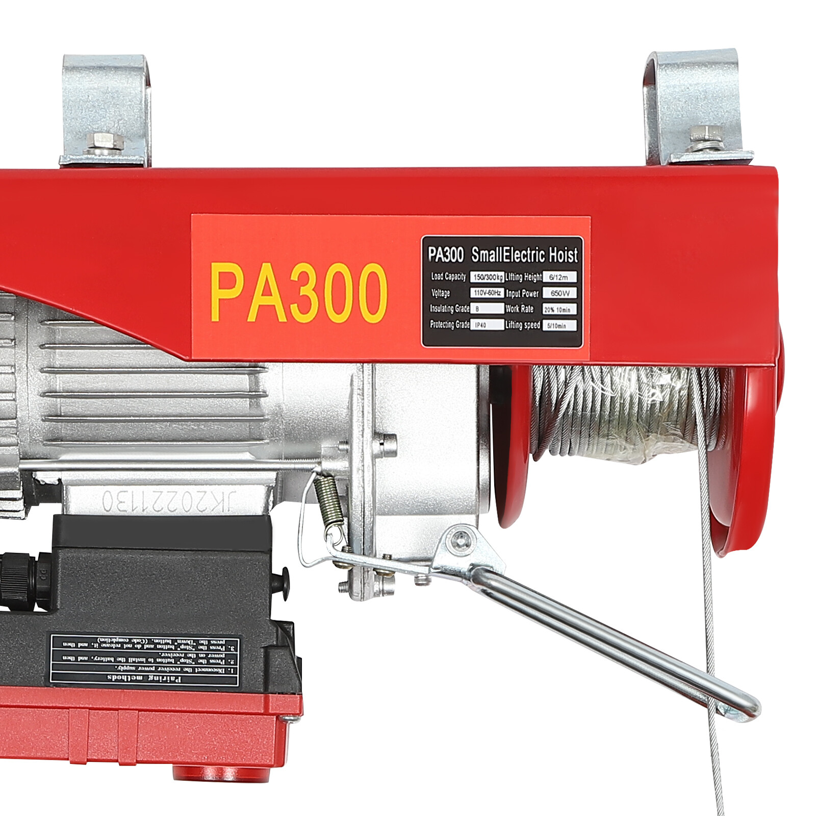 2-In-1 Electric Hoist Warehouses Single/Double Slings Electric Lift Winch 660lbs