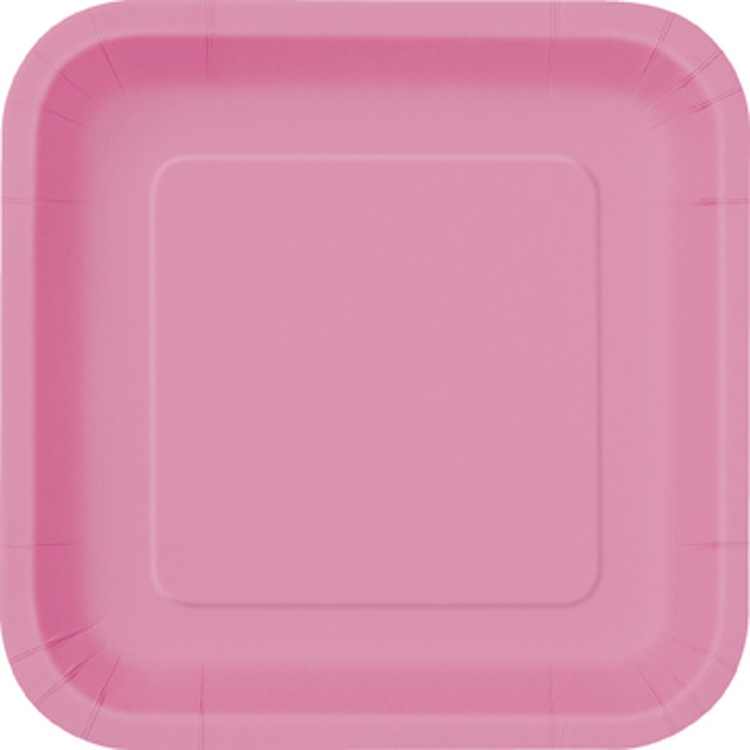 Hot Pink Square Disposable Paper Dessert Plates – 7”, 16 Pieces – Perfect fo…