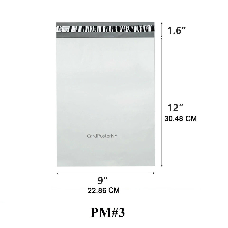 100 Pcs Poly Mailers Shipping Bag 7.5×10 9×12 10×13 12×15.5 14.5×19 19×24 24×24