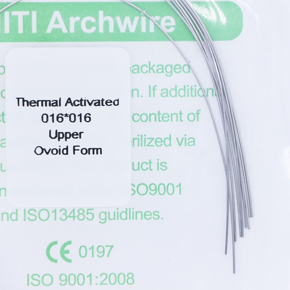 100×Dental Orthodontic Niti Thermal Activated Rectangular Arch Wires 16×16 Upper
