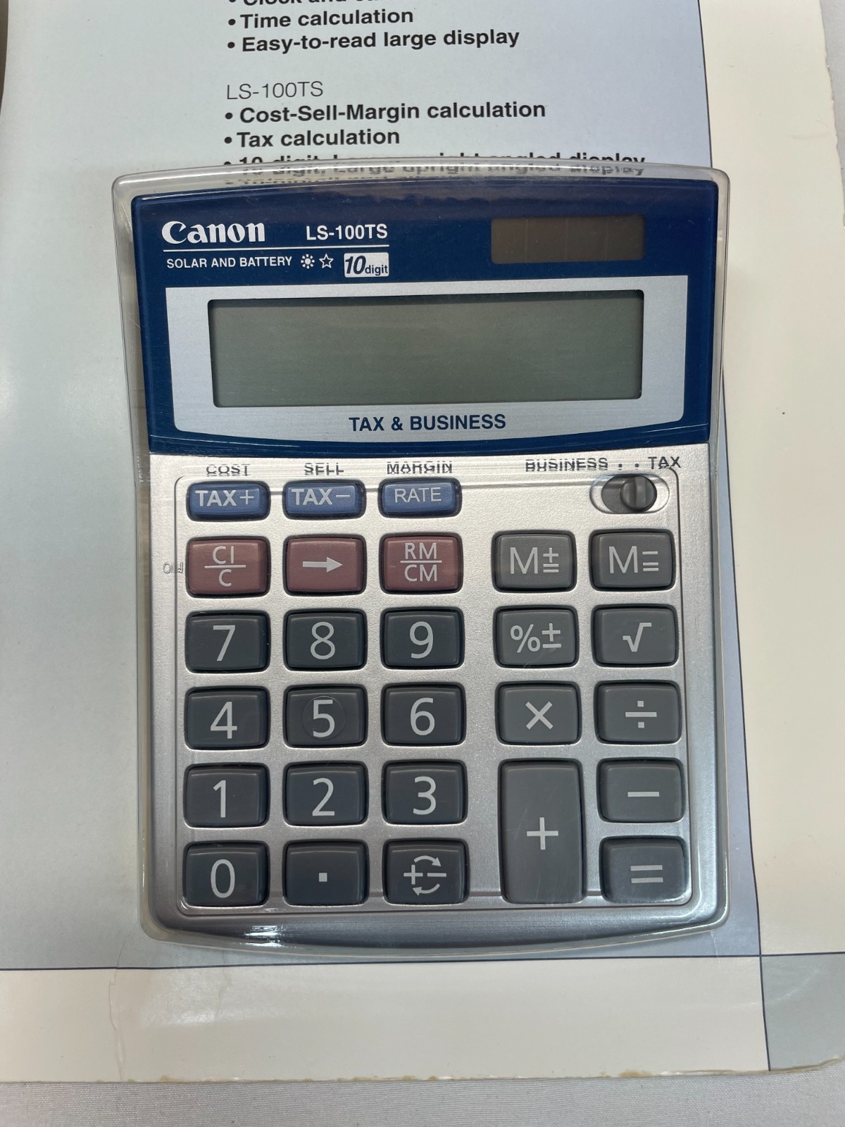 Canon P23-DH V Mini Desktop Printing Calculator and LS-100TS Handheld Calculator