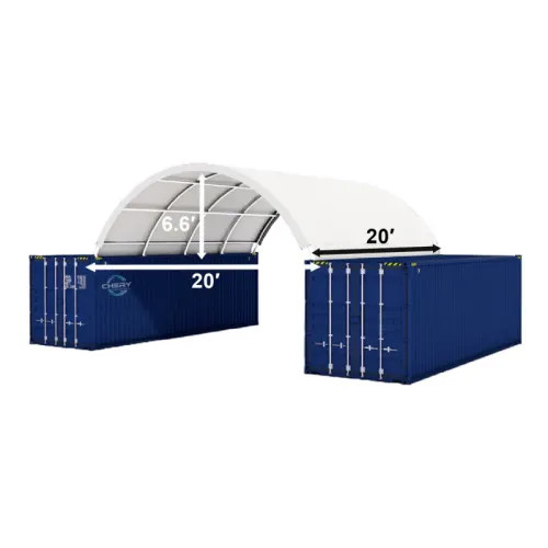 20×20′ PVC Construction Site Storage Shipping Container Canopy Shelter Frame