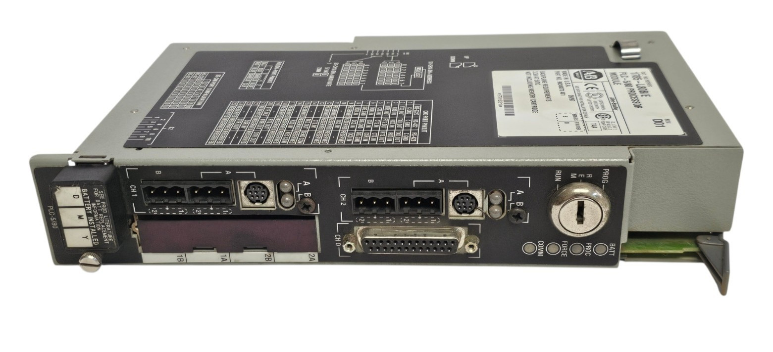 ALLEN BRADLEY 1785-L80B /E PLC-5/80 PROCESSOR MODULE REV. D01 F/W REV. B SER. E
