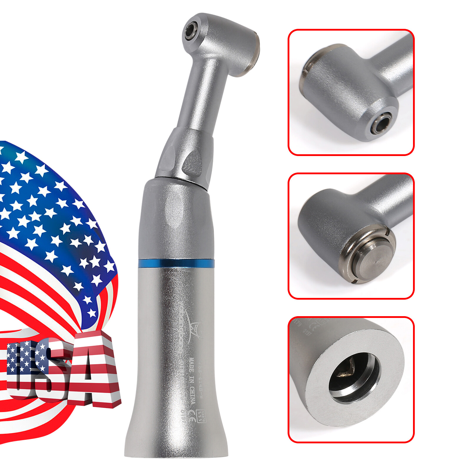 NSK Style Dental Slow Low Speed Handpiece Straight Contra Angle Air Motor 2/4H